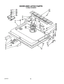 13 - Door And Latch parts for Kitchenaid Dishwasher KPDJ630Y0 from AppliancePartsPros.com
