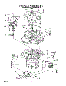 05 - Pump And Motor parts for Kitchenaid Dishwasher KUDI22GT0 from AppliancePartsPros.com