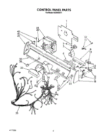 04 - Control Panel, Lit / Optional parts for Kitchenaid Dishwasher KUDI22XX1 from AppliancePartsPros.com