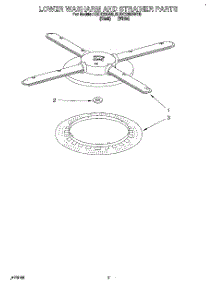 05 - Lower Washarm And Strainer parts for Kitchenaid Dishwasher KUDC230B0 from AppliancePartsPros.com