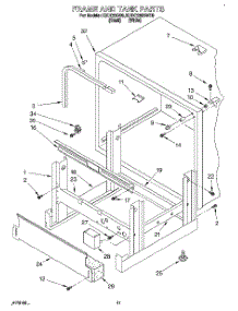 09 - Frame And Tank parts for Kitchenaid Dishwasher KUDC230B0 from AppliancePartsPros.com