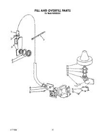 08 - Fill And Overfill parts for Kitchenaid Dishwasher KUDI22XX1 from AppliancePartsPros.com