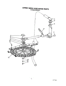 09 - Upper Wash And Rinse parts for Kitchenaid Dishwasher KUDI22XX1 from AppliancePartsPros.com
