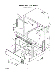 10 - Frame And Tank parts for Kitchenaid Dishwasher KUDI22XX1 from AppliancePartsPros.com