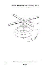 06 - Lower Wash Arm And Strainer parts for Kitchenaid Dishwasher KPDC610S3 from AppliancePartsPros.com