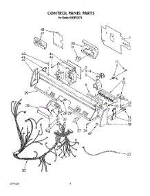 04 - Control Panel, Lit / Optional parts for Kitchenaid Dishwasher KUDP220T1 from AppliancePartsPros.com