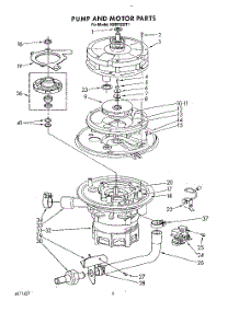 05 - Pump And Motor parts for Kitchenaid Dishwasher KUDP220T1 from AppliancePartsPros.com