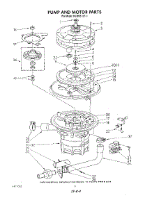 05 - Pump And Motor parts for Kitchenaid Dishwasher KUDD210T1 from AppliancePartsPros.com