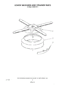 06 - Lower Wash Arm And Strainer parts for Kitchenaid Dishwasher KUDD210T1 from AppliancePartsPros.com