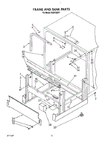 10 - Frame And Tank parts for Kitchenaid Dishwasher KUDP220T1 from AppliancePartsPros.com