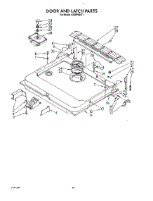 13 - Door And Latch parts for Kitchenaid Dishwasher KUDP220T1 from AppliancePartsPros.com