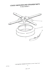 06 - Lower Washarm And Strainer parts for Whirlpool Dishwasher 4KUDI220T2 from AppliancePartsPros.com
