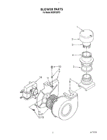 03 - Blower parts for Kitchenaid Dishwasher KUDP220T0 from AppliancePartsPros.com