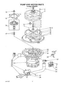 05 - Pump And Motor parts for Kitchenaid Dishwasher KUDP220T0 from AppliancePartsPros.com