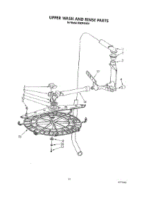 09 - Upper Wash And Rinse parts for Kitchenaid Dishwasher KUDP220T0 from AppliancePartsPros.com