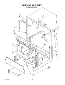 10 - Frame And Tank parts for Kitchenaid Dishwasher KUDP220T0 from AppliancePartsPros.com