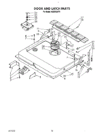 13 - Door And Latch parts for Kitchenaid Dishwasher KUDP220T0 from AppliancePartsPros.com