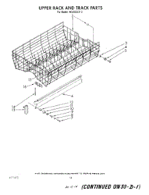 11 - Upper Rack And Track parts for Whirlpool Dishwasher 4KUDI220T2 from AppliancePartsPros.com
