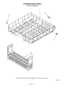 12 - Lower Rack parts for Whirlpool Dishwasher 4KUDI220T2 from AppliancePartsPros.com