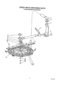 09 - Upper Wash And Rinse parts for Kitchenaid Dishwasher KUDP22GT1 from AppliancePartsPros.com