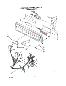 04 - Control Panel, Lit / Optional parts for Kitchenaid Dishwasher KUDA22ST5 from AppliancePartsPros.com