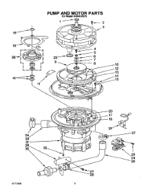 05 - Pump And Motor parts for Kitchenaid Dishwasher KUDA22ST5 from AppliancePartsPros.com