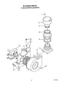 03 - Blower parts for Kitchenaid Dishwasher KUDP22ST3 from AppliancePartsPros.com