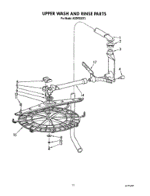 09 - Upper Wash And Rinse parts for Kitchenaid Dishwasher KUDP22GT3 from AppliancePartsPros.com
