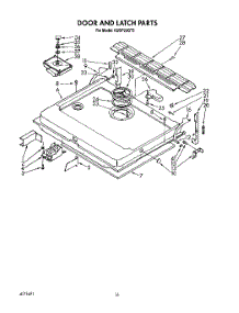 13 - Door And Latch parts for Kitchenaid Dishwasher KUDP22GT3 from AppliancePartsPros.com