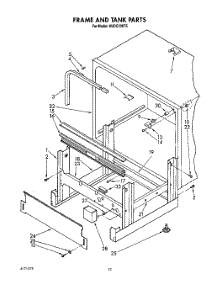 10 - Frame And Tank parts for Kitchenaid Dishwasher KUDC220T5 from AppliancePartsPros.com