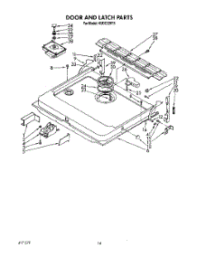 13 - Door And Latch parts for Kitchenaid Dishwasher KUDC220T5 from AppliancePartsPros.com
