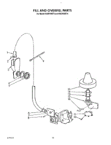 08 - Fill And Overfill parts for Kitchenaid Dishwasher KUDP22ST3 from AppliancePartsPros.com