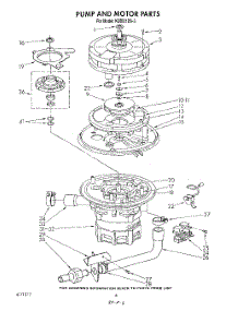 05 - Pump And Motor parts for Kitchenaid Dishwasher KUDI21DS3 from AppliancePartsPros.com
