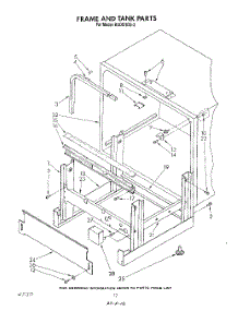 10 - Frame And Tank parts for Kitchenaid Dishwasher KUDI21DS3 from AppliancePartsPros.com