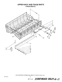 11 - Upper Rack And Track parts for Kitchenaid Dishwasher KUDI21DS3 from AppliancePartsPros.com