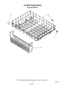 12 - Lower Rack parts for Kitchenaid Dishwasher KUDI21DS3 from AppliancePartsPros.com