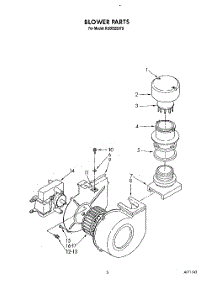 03 - Blower parts for Kitchenaid Dishwasher KUDB220T0 from AppliancePartsPros.com