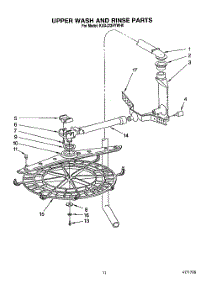 09 - Upper Wash And Rinse parts for Kitchenaid Dishwasher KUDJ23HYWH0 from AppliancePartsPros.com