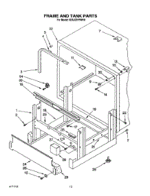 10 - Frame And Tank parts for Kitchenaid Dishwasher KUDJ23HYWH0 from AppliancePartsPros.com