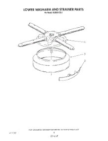 06 - Lower Wash Arm And Strainer parts for Kitchenaid Dishwasher KUDS21CS2 from AppliancePartsPros.com