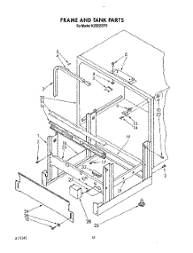10 - Frame And Tank parts for Kitchenaid Dishwasher KUDB220T0 from AppliancePartsPros.com