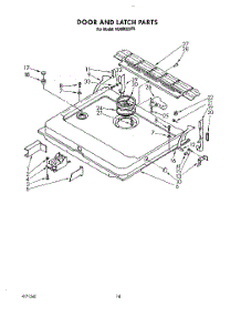 13 - Door And Latch parts for Kitchenaid Dishwasher KUDB220T0 from AppliancePartsPros.com