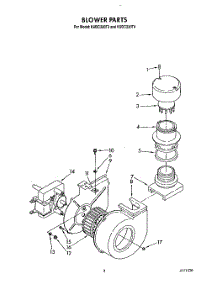 03 - Blower parts for Kitchenaid Dishwasher KUDC220T4 from AppliancePartsPros.com