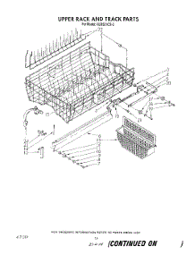 11 - Upper Rack And Track parts for Kitchenaid Dishwasher KUDS21CS2 from AppliancePartsPros.com