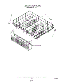 12 - Lower Rack parts for Kitchenaid Dishwasher KUDS21CS2 from AppliancePartsPros.com