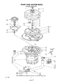 05 - Pump And Motor parts for Kitchenaid Dishwasher KUDC210S2 from AppliancePartsPros.com