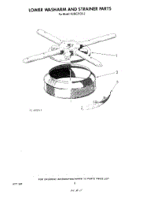 06 - Lower Wash Arm And Strainer parts for Kitchenaid Dishwasher KUDC210S2 from AppliancePartsPros.com