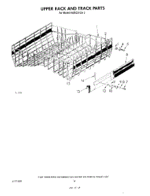 11 - Upper Rack And Track parts for Kitchenaid Dishwasher KUDC210S2 from AppliancePartsPros.com
