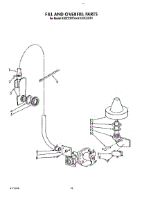 08 - Fill And Overfill parts for Kitchenaid Dishwasher KUDC220T4 from AppliancePartsPros.com
