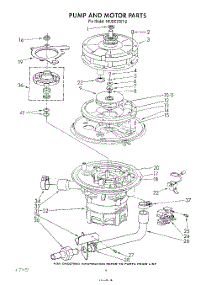 05 - Pump And Motor parts for Whirlpool Dishwasher 4KUDC220T2 from AppliancePartsPros.com